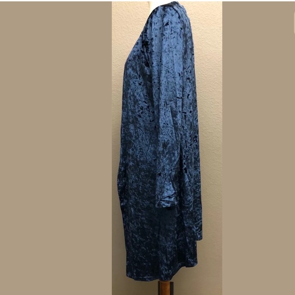 Grace And Emma Womens Velvet Long Open Cardigan - Picture 5 of 8